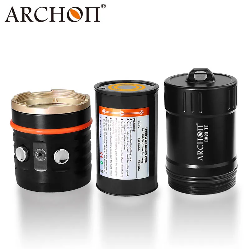 ARCHON DM20 WM26 DM20-II WM26-II алюминиевый водонепроницаемый XML2 U2 6000LM 4 цвета осветительный