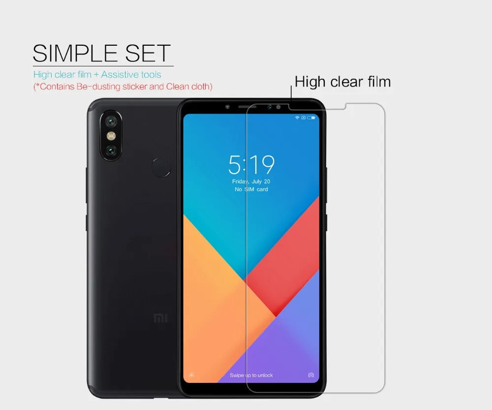 2 шт./лот/лот для Xiaomimi Mi Max 3 NILLKIN супер прозрачная защитная пленка против