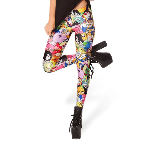 Новинка женские леггинсы Charater с мультяшным рисунком джеггинсы сексуальные