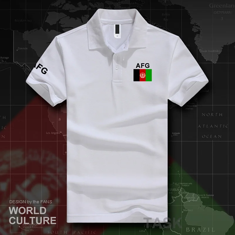 Afghan polo рубашки мужские с коротким рукавом белые бренды напечатаны для страны хлопок национальная команда флаг AFG ислам пашто