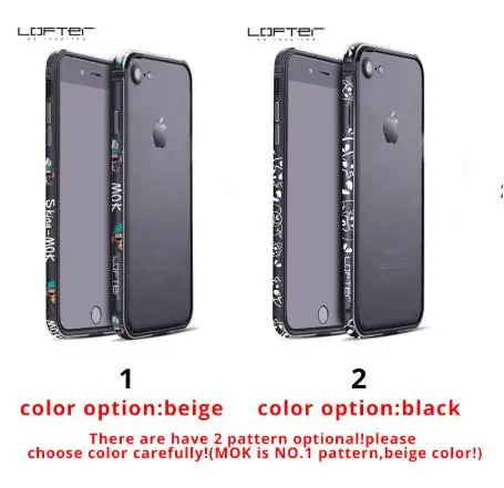 Алюминиевый металлический бампер Lofter для Apple iPhone6 7 8 iPhone Plus чехол с мультяшной