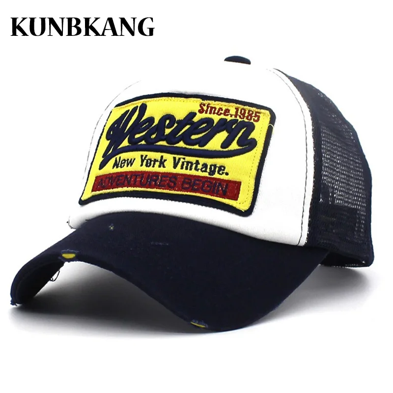 Новая мужская летняя бейсболка сетчатая шляпа от солнца женские кепки с вышивкой