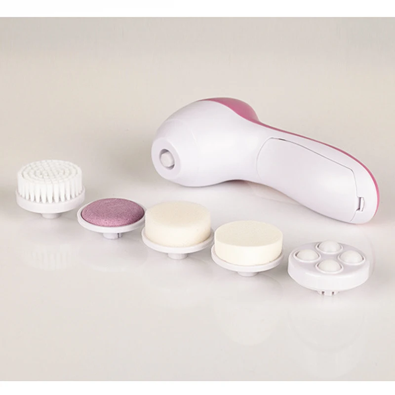 Pore Cleaner Body Cleaning Massage 5 in 1 Electric Wash Face Cleansing Machine Facial Mini Skin Beauty Massager Brush | Красота и