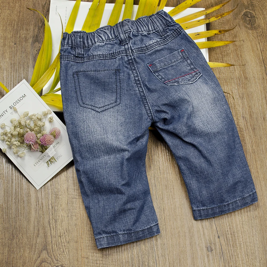 2017 весенние джинсовые штаны для маленьких мальчиков и девочек Мягкие с