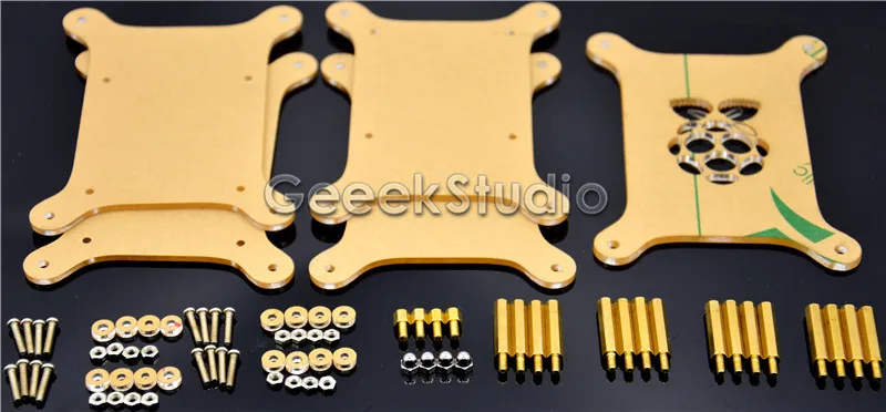 Чехол для Raspberry Pi 2 / 3 Model B четыре слоя акрилового корпуса|layer| |