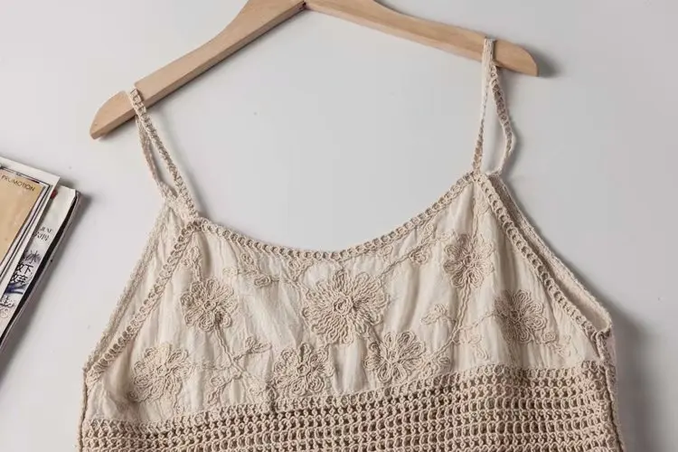 Винтажный шикарный модный женский короткий топ без рукавов, пляжный жилет в богемном стиле, вязаный женский топ с кисточками и оборками