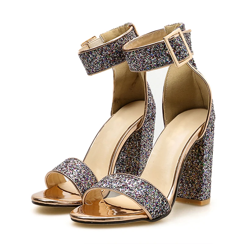 Сандалии гладиаторы женские на квадратном каблуке роскошные дизайнерские