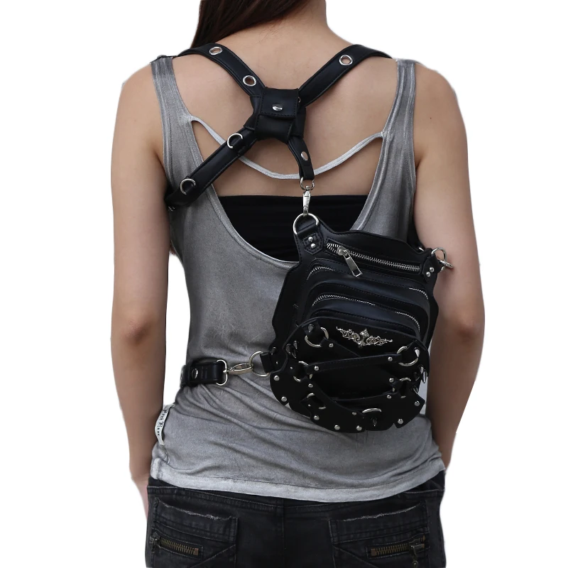 Сумка поясная Norbinus Женская в стиле стимпанк забавный саквояж на мотоцикл кожаный