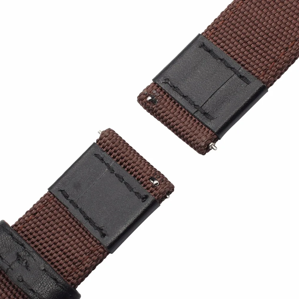 Ремешок для часов из настоящего нейлона и кожи 20 мм Samsung Gear S2 классический SM-R732/R735