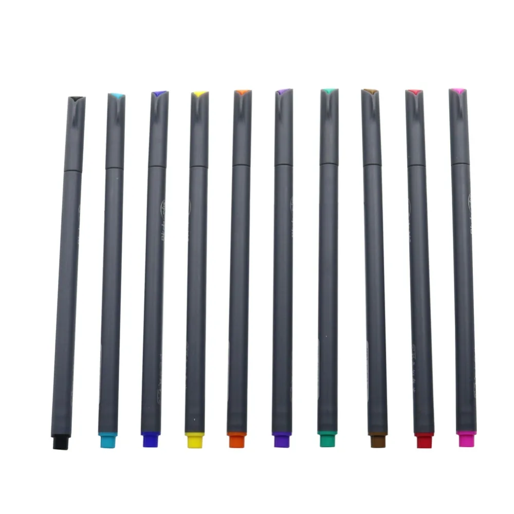 

Simple Colorful Gel pen Hook line pen Stroke pen 0.38mm Fiber tip Watercolor pen 10 colors Set of boxes
