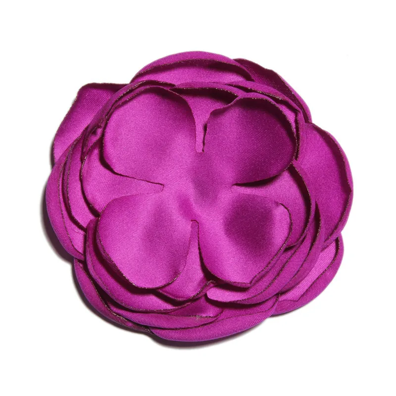 purple 10 шт. 8,5 см для новорожденных мода Handmand сгоревшие края ткани цветы для заколки для волос шифоновые заколки для волос с цветами для детей аксессуары для волос - Цвет: purple