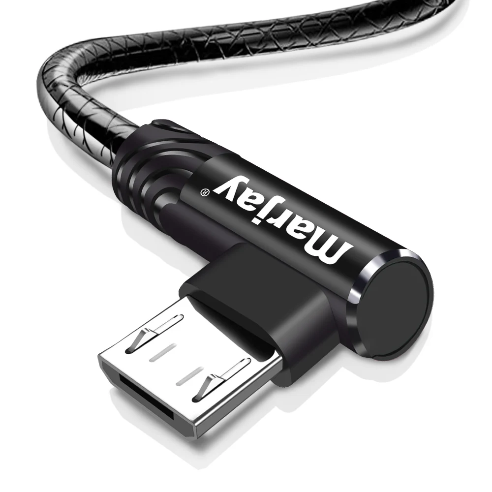 Marjay 90 градусов микро USB кабель для huawei мобильного телефона Кабели для Samsung Galaxy A9 Pro USB кабель Зарядное устройство Шнур для Xiaomi