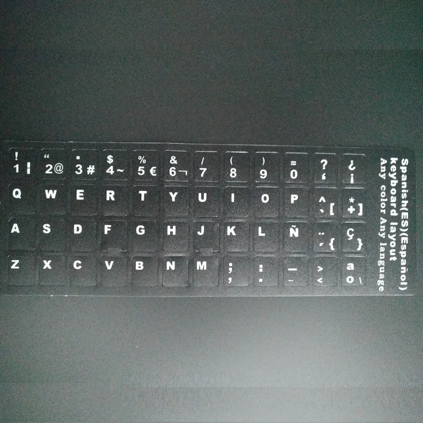 1000 шт./лот ES ESP испанская матовая клавиатура наклейки для Macbook ноутбука Notbook PC