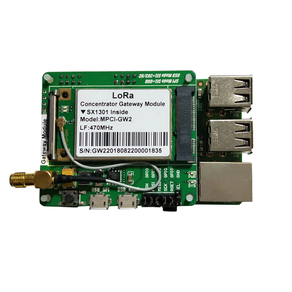 

Модуль шлюза-концентратор NIMI PCIE LoRa, Raspberry Pi3, набор для разработки LoRaWan 1.0.2, протокол на базе SX1301 с TF-картой Q086