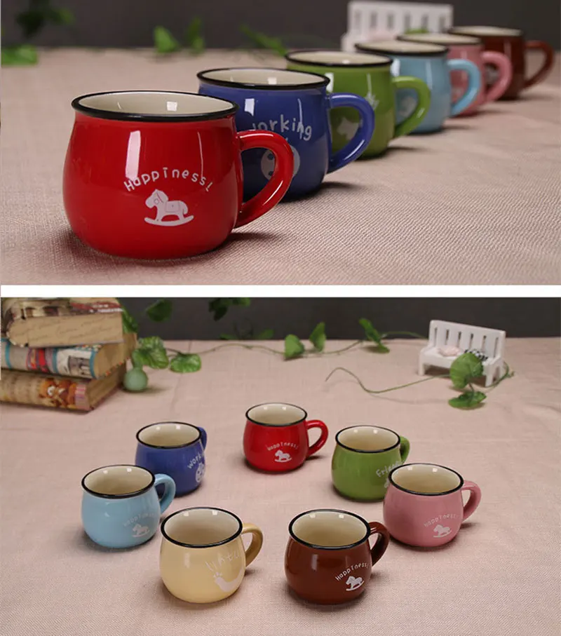 Zakka ретро керамические чашки и кружки дорожная кофейная кружка эмалированные чашки для завтрака, молока, чая простые и креативные кружки кухонный инструмент подарки
