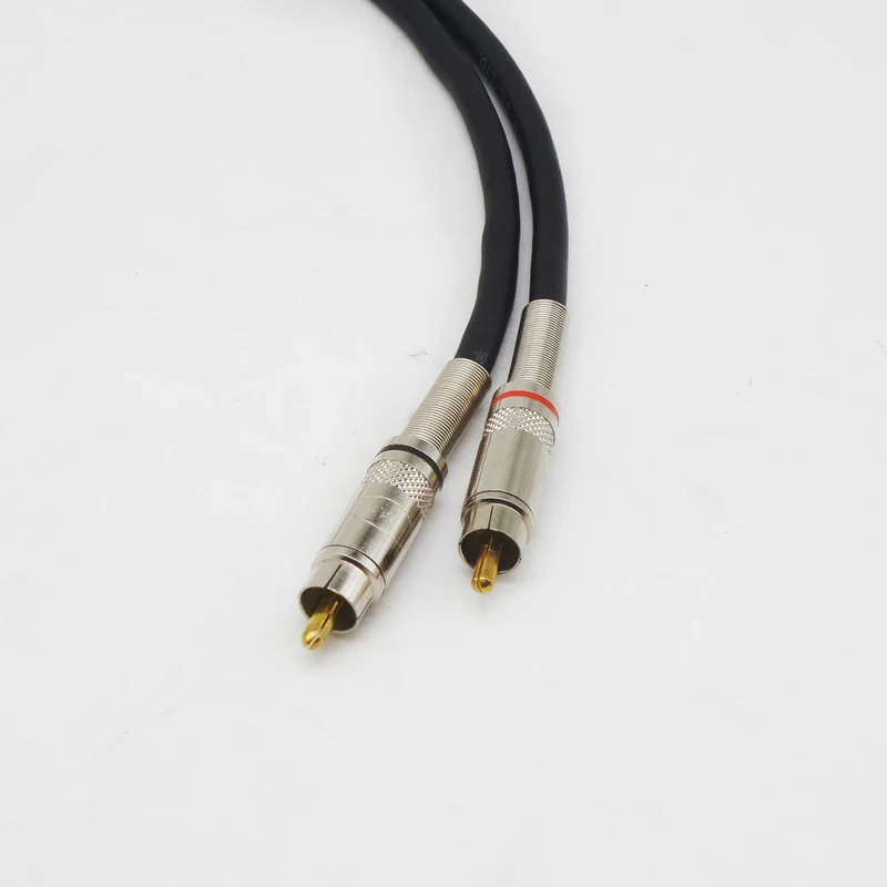 Черный мягкий шнур ручной работы фольгированный аудиокабель RCA 50 см 1 м 2 2RCA на для