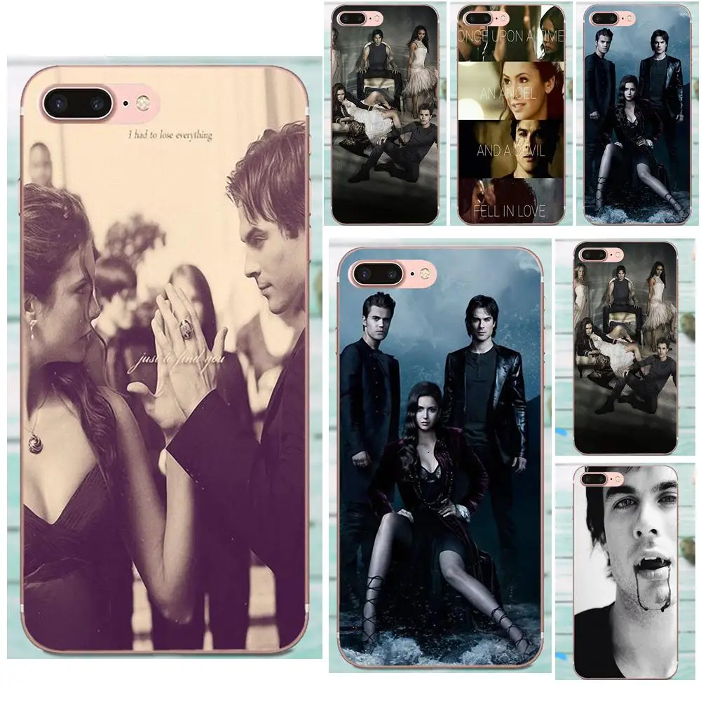 Vampire Diaries Tpu мягкий черный чехол для телефона Apple iPhone 4 4S 5 5C 5S SE 6 6S 7 8 Plus X XS Max