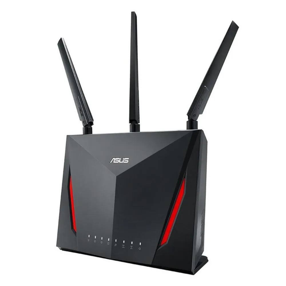Asus двухдиапазонный Беспроводной гигабитный маршрутизатор с 4-Порты и разъёмы Gigabit LAN с тремя внешних антенн для дома Применение RT-AC86U
