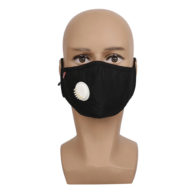 PM2.5 анти-хлопковая Дымчатая Маска дыхательный клапан Анти-пыль рот маска фильтр с активированным углем респиратор рот Муфельная маска лицо
