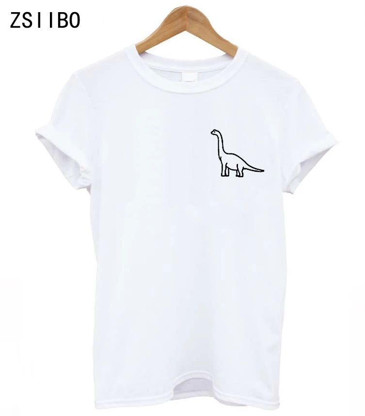 Прямая поставка футболка с принтом динозавра и карманом повседневная