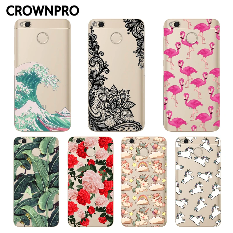 CROWNPRO, мягкий силиконовый чехол 5," для Redmi 4X, окрашенная защитная задняя крышка для Funda, Xiaomi Redmi 4X Pro, чехол для телефона Redmi 4X, чехол s