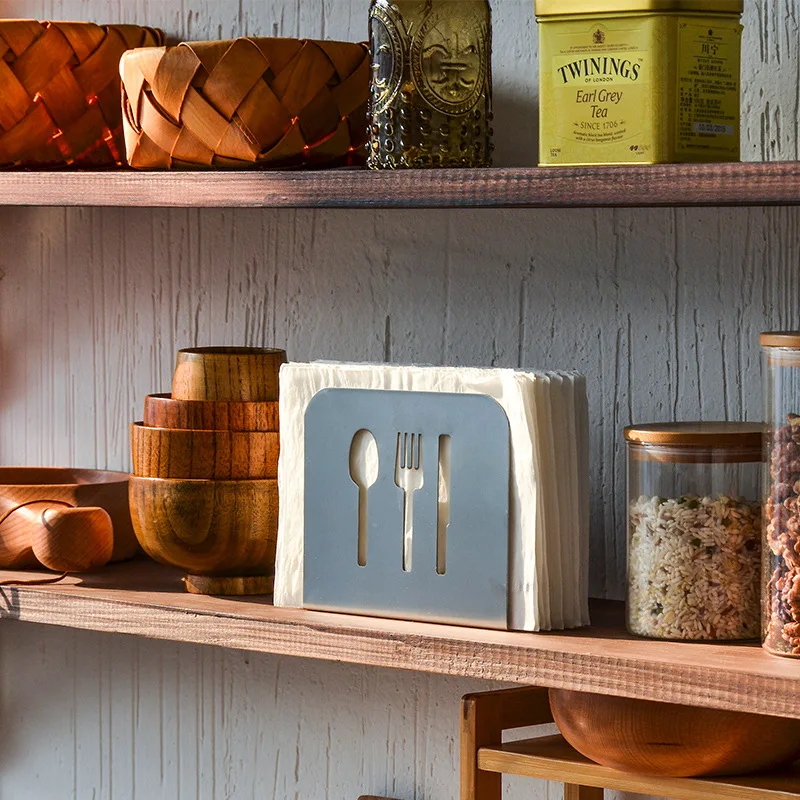 Нержавеющая сталь коробки для бумажных салфеток салфетница чехол