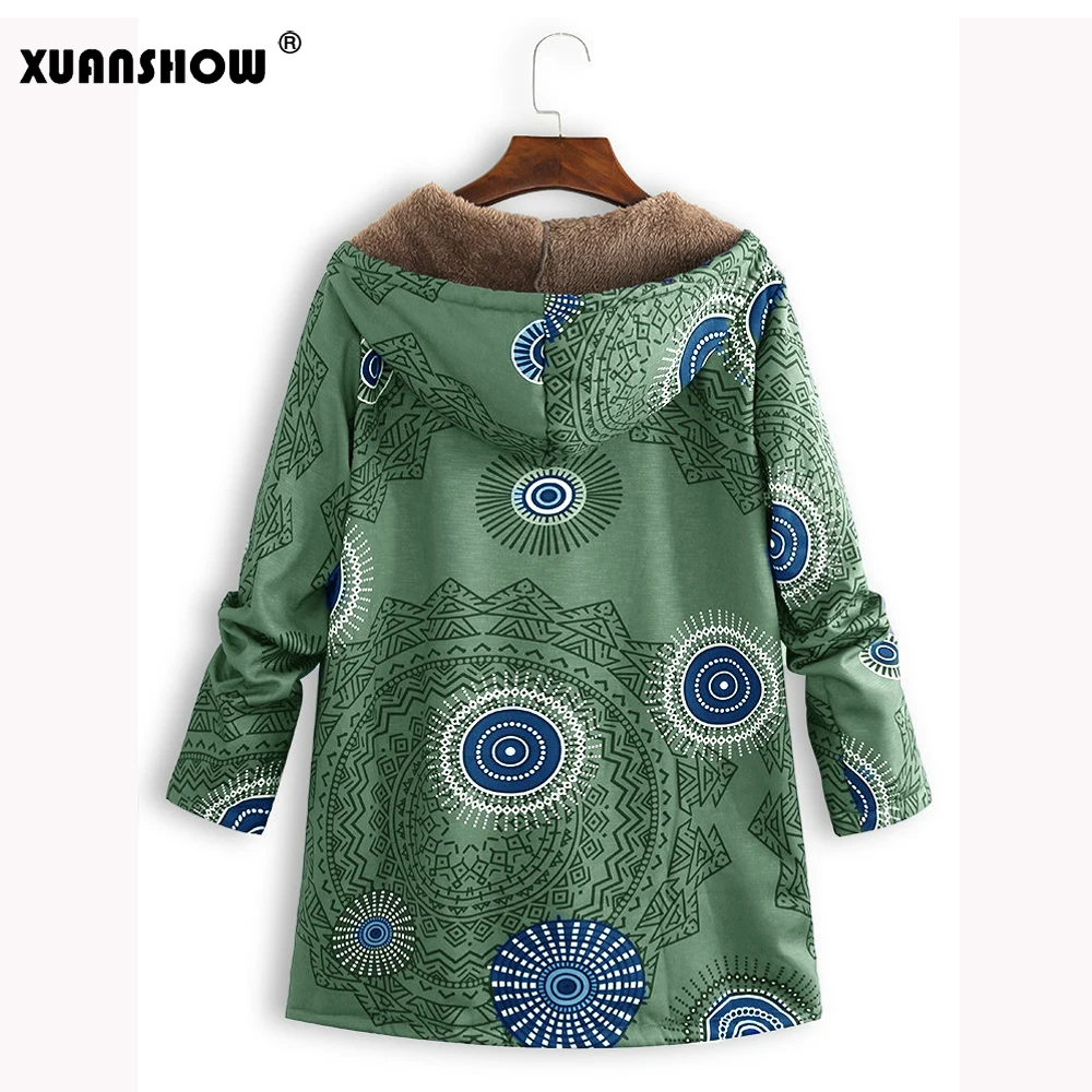 XUANSHOW зимняя куртка женская 2019 на молнии с капюшоном Пальто Женская Теплая