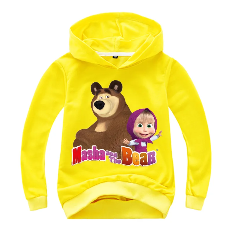 Spring/fall 2019 kids hoodie 2-14 year old girls casual suit cotton pullover 3d-printed bear and sportswear coat Baby tops | Мать и
