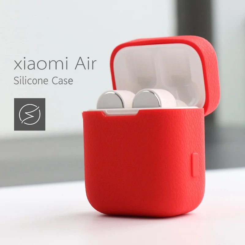 only red case Силиконовый чехол для Xiaomi Airdots Pro чехол силиконовый чехол с карабином сумка с крючком для Air TWS беспроводная гарнитура зарядная коробка - Цвет: only red case