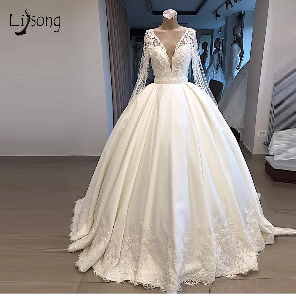 Роскошные Украшенные бусинами искусственные с длинными рукавами сексуальные