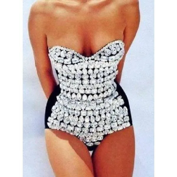 Новинка 2017 года Модный летний костюм с искусственным бриллиантом для ночного