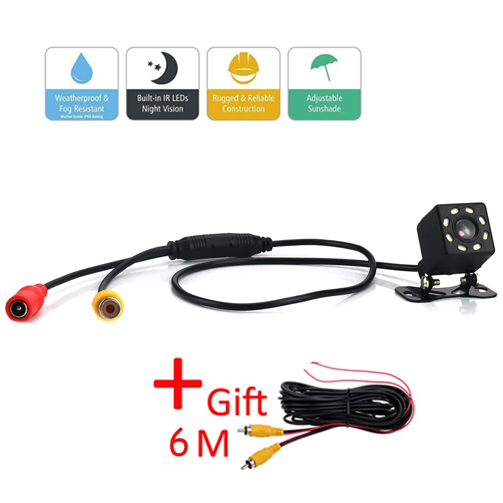 Универсальный Водонепроницаемый Автомобильная камера заднего вида Камера 8/4