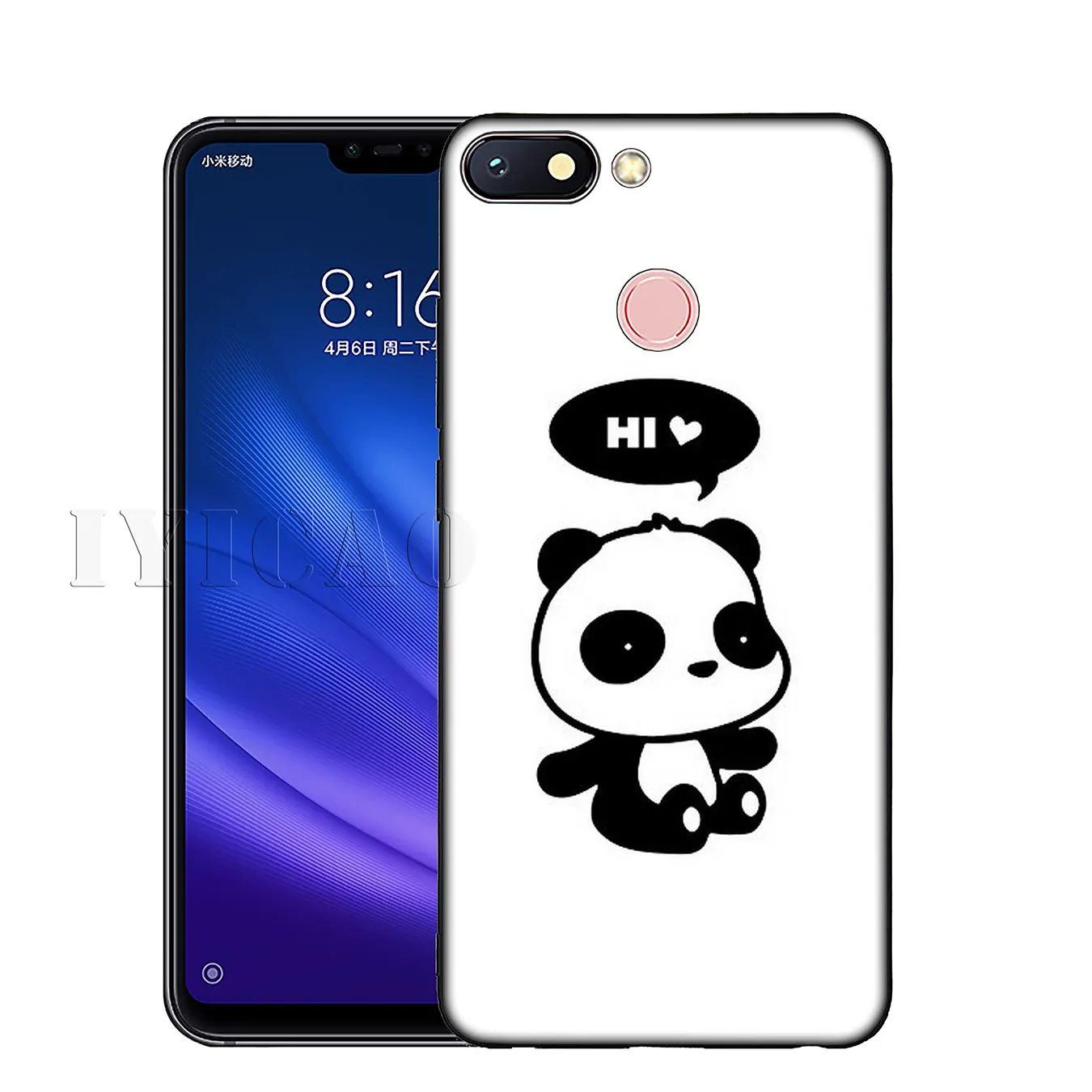 IYICAO cute panda Novelty Soft Silicone Phone Case for Xiaomi Redmi K30 K20 8A 7A 6A 5A S2 GO Note 8 8T 7 5 6 Pro Cover |