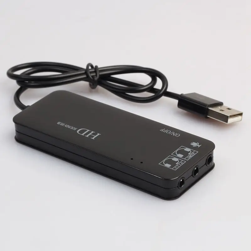 USB 2 0 хаб + звуковая карта 7 1 Многофункциональный usb-хаб | Компьютеры и офис