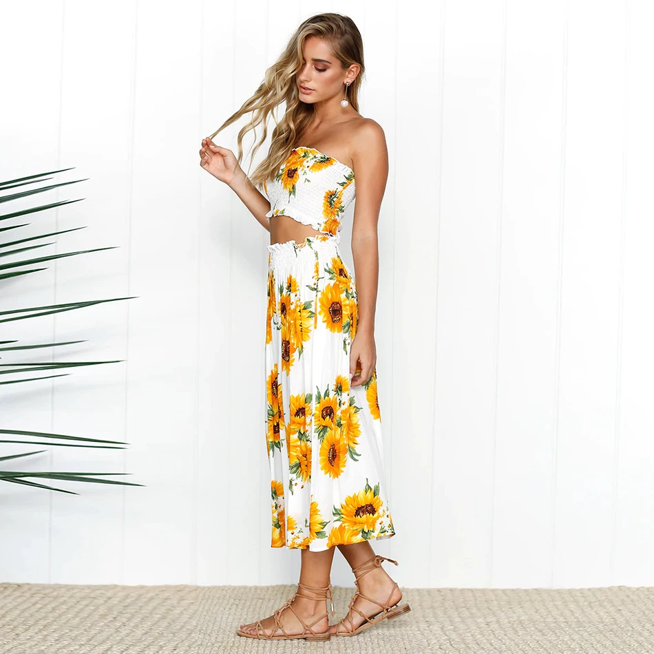 Bayboad/летний цветочный Подсолнечник лимон с принтом сексуальный Повседневный