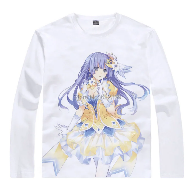 Японский DATE A LIVE аниме футболка Куруми токисаки Котори ицука хлопок одежда для