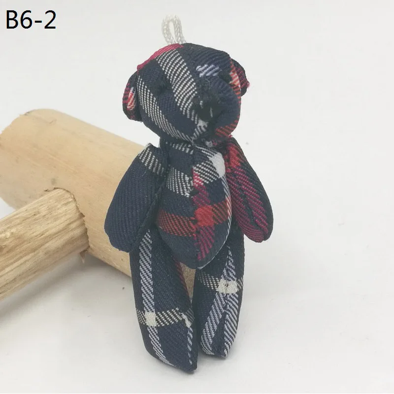 6 см с изображением героев мультфильмов для плюшевая в клетку ткань мини мишка