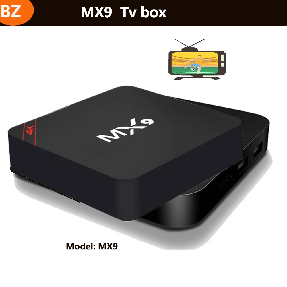 ТВ приставка MX9 4K RK3229 четырехъядерный Android 4 2 ггц WiFi 1 Гб RAM 8 ROM Media HDMI слот для sd