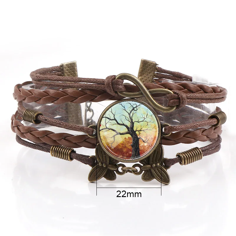 Браслет из искусственной кожи с изображением дерева жизни|tree of life bracelet|bracelet treetree