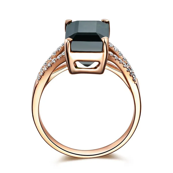 Бренд ZOCAI Кольцо Настоящее 18 K розовое золото 4,0 CT Настоящее Зеленый Турмалин Кольцо 0,19 карат бриллиантовое кольцо