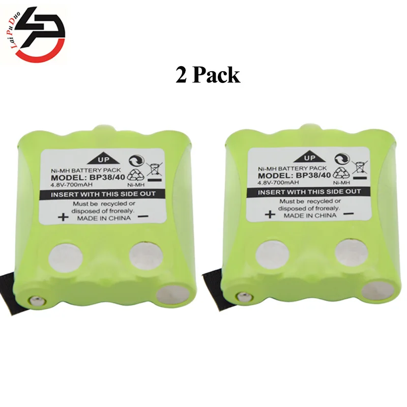 2pcs/lot 4.8V 700MAH NI-MH Battery For Uniden BP-38 BP-40 BT-1013 BT-537 MOTOROLA TLKR T4 T5 T6 T7 T8 Series Model | Электроника