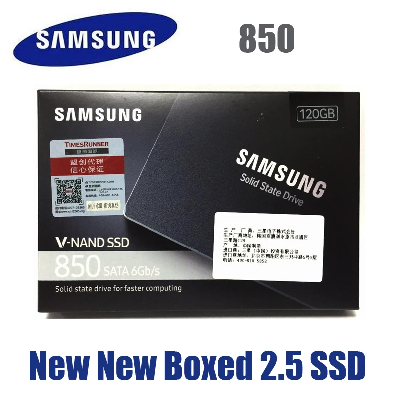 Samsung 850 120 ГБ г 2 5 SATA3 SSD настольных ПК компьютер ноутбук Server Internal Solid State Dribe |