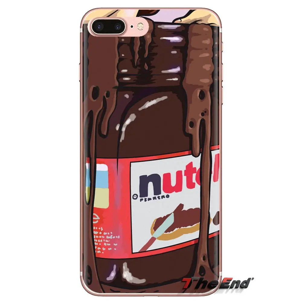 Transparent Soft Shell Covers For Huawei Mate Honor 4C 5C 5X 6X 7 7A 7C 8 9 10 8C 8X 20 Lite Pro Chocolate Tumblr Nutella Bottle |