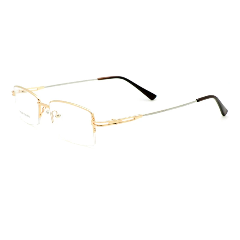 

Sunny spot wholesale new fashion half frame memory metal alloy glasses frame men's retro glasses
