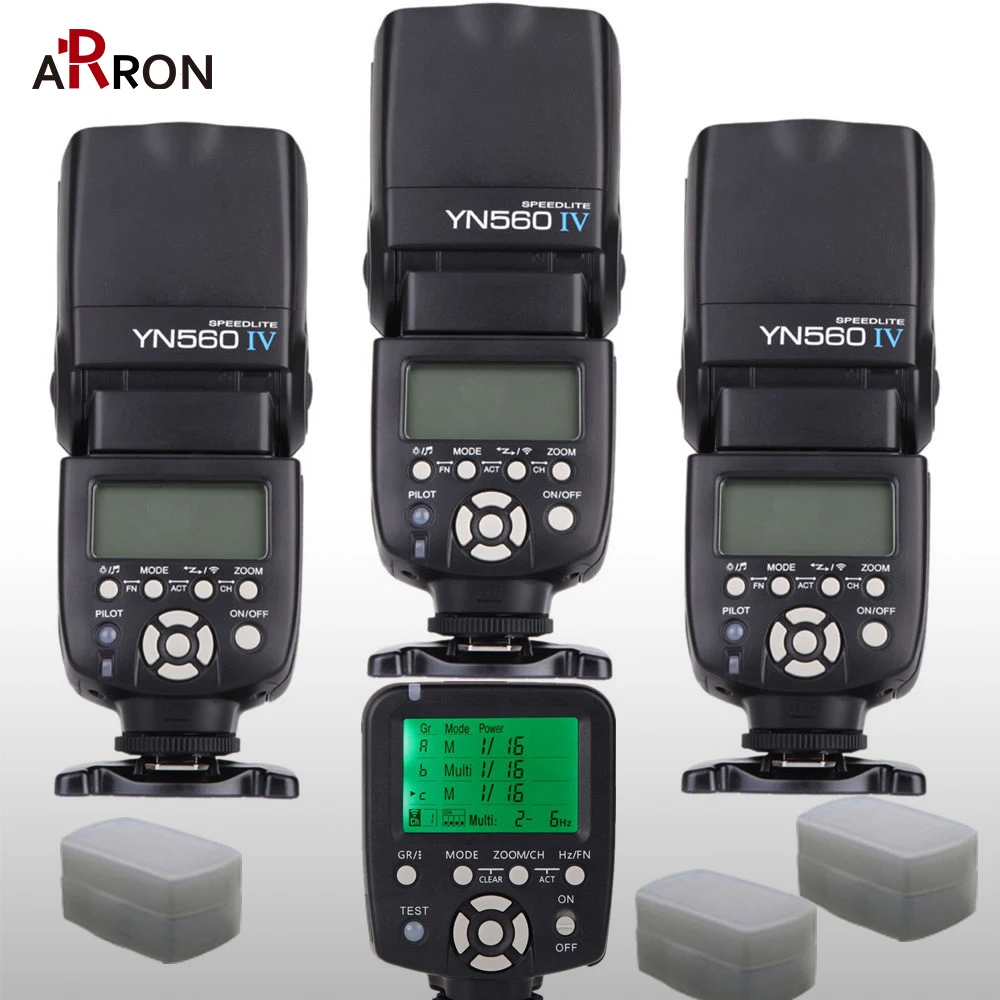 3x Беспроводная вспышка Yongnuo Hot YN560 IV + YN560TX контроллер вспышки для Canon Nikon с