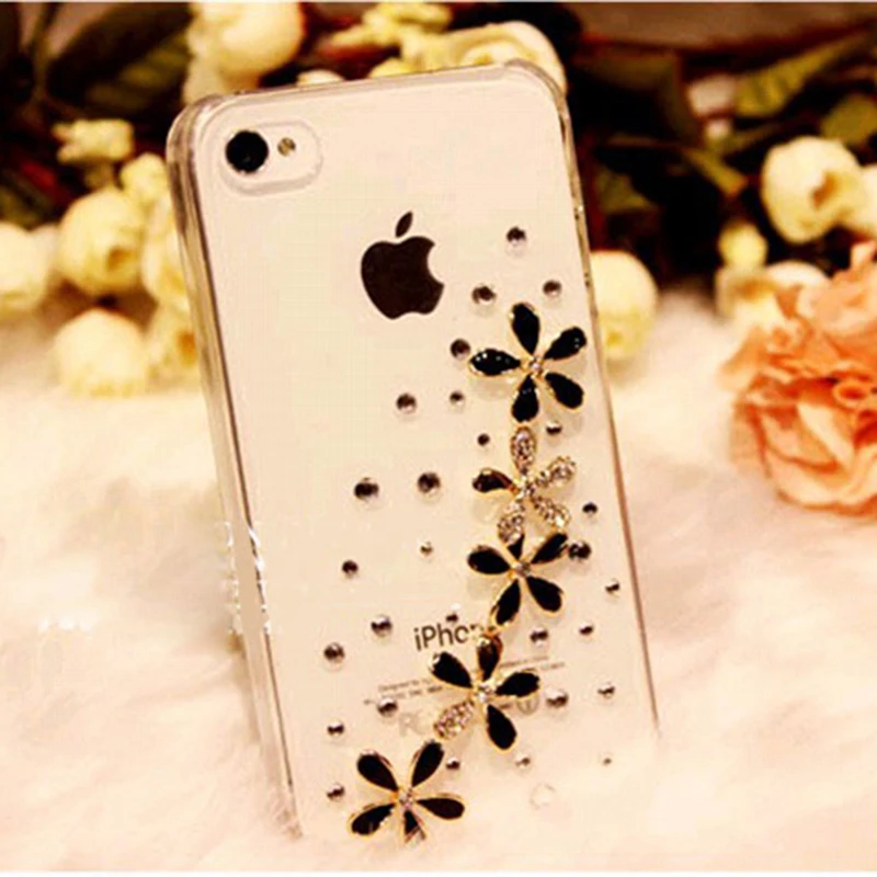 Новый Роскошный 3D 5 Уайлдфлауэр Bling Crystal Diamond flower Дело Обложка Для Lenovo S760