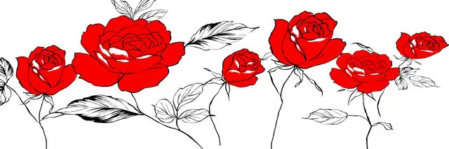 Набор из 3 картин на холсте Красные цветы настенное искусство дешевые настенные