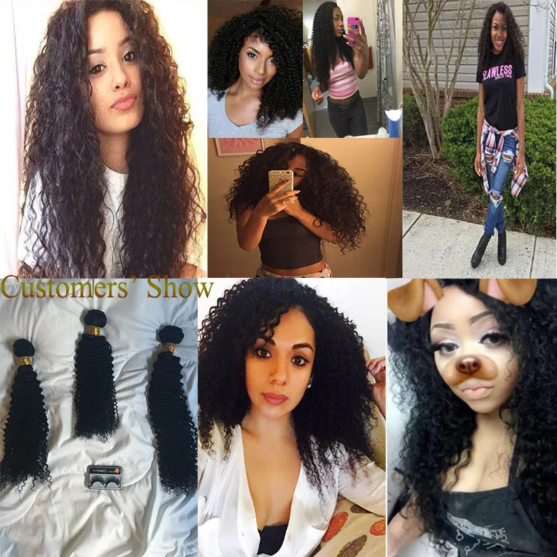 SVT Hair Curly Wave Brazilian Virgin 3 Bundles Natural Color Human Unprocessed 8A Cheap |