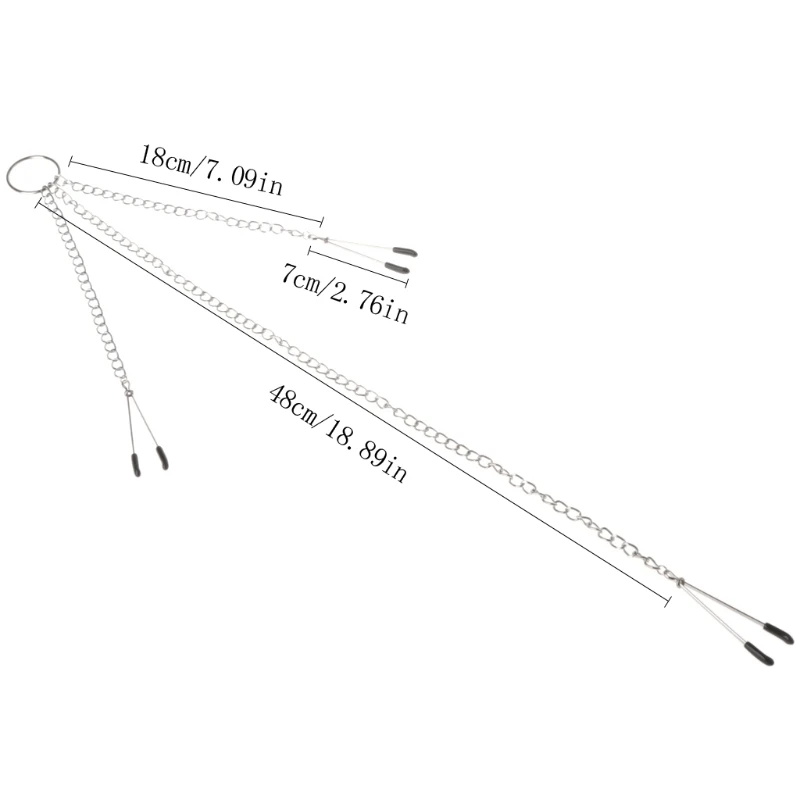 Взрослые секс металлические цепи соска три головы зажимы Секс игры груди игрушки