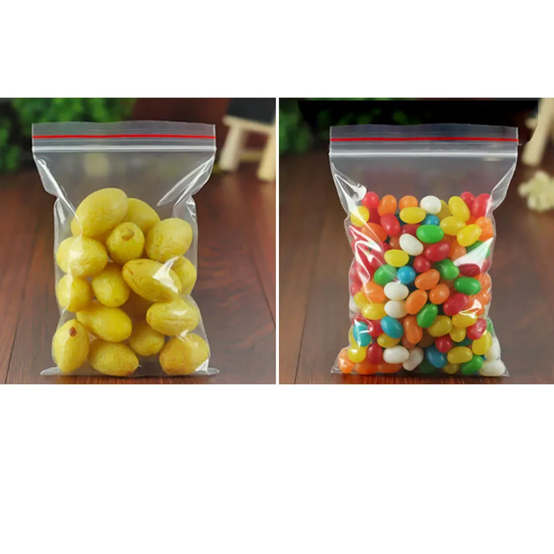 Упаковочный мешок Прозрачный Закрывающийся целлофановый OPP поли Малый с